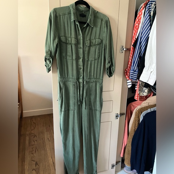 Topshop Army Green Jumpsuit - Picture 1 of 5